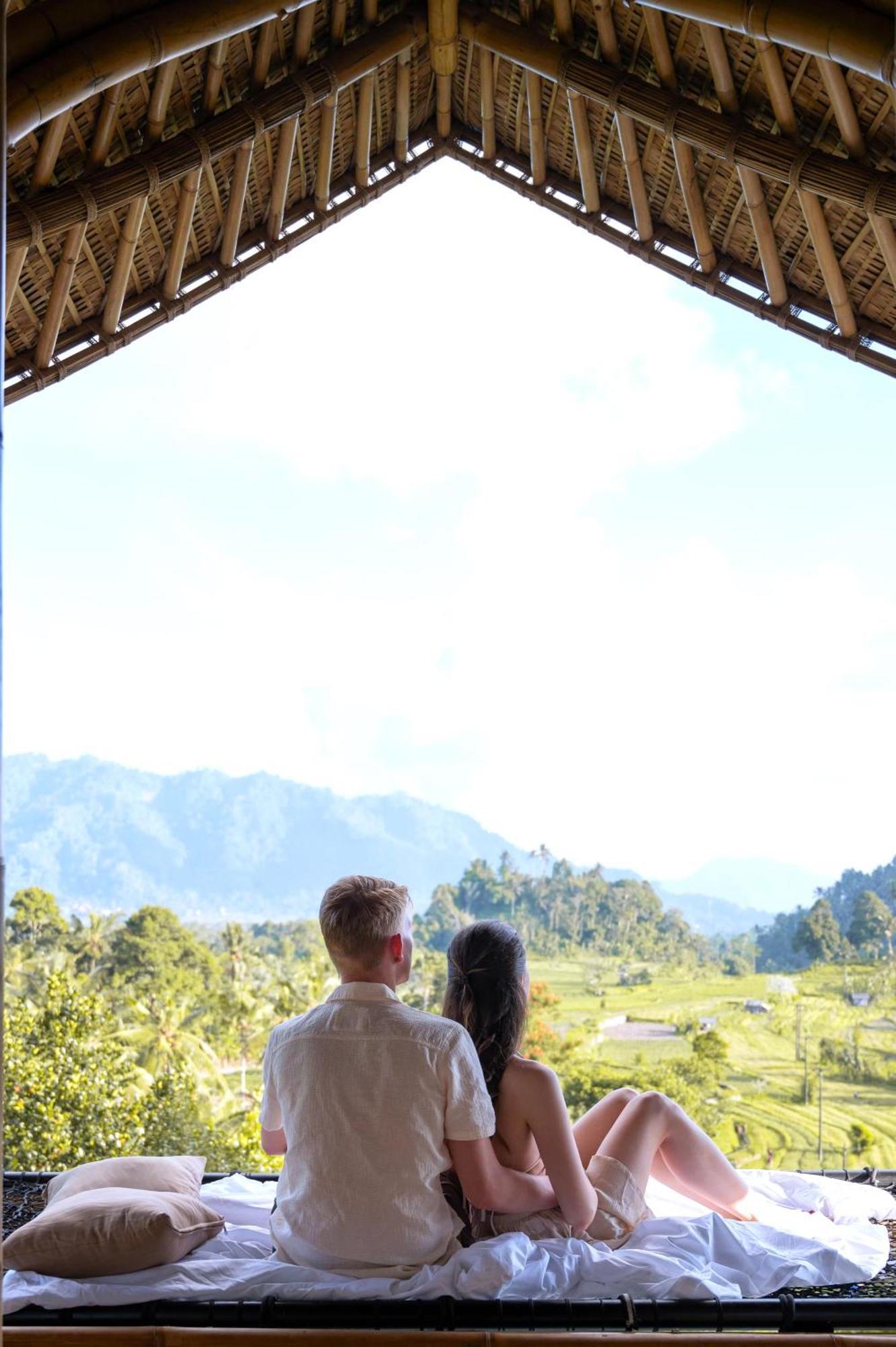 Danaswari Bali Bamboo House Villa Selat Exteriör bild